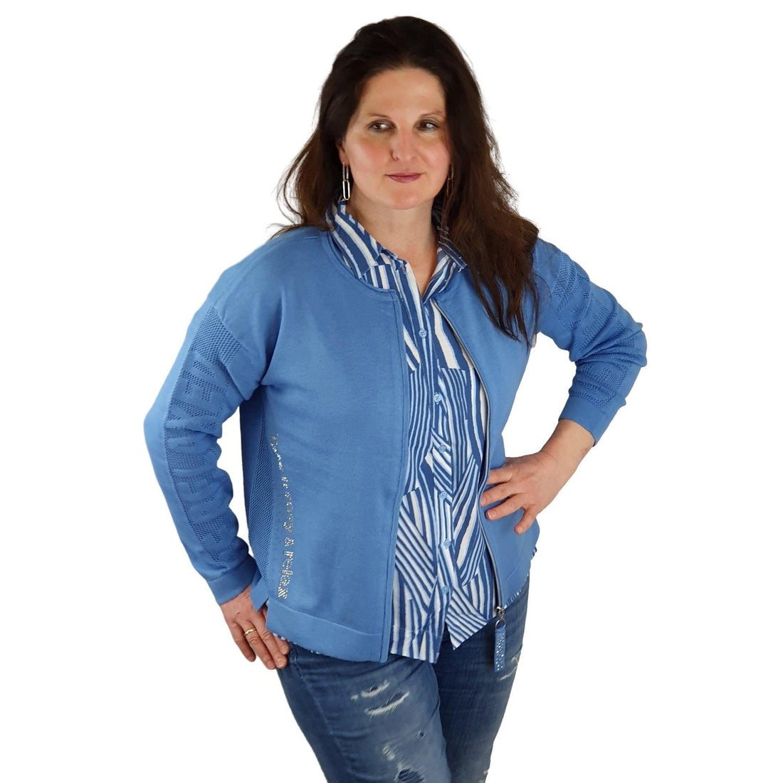 Strickjacke mit Strassschmuck. Mode von Betty Barclay. Seidel Moden Onlineshop