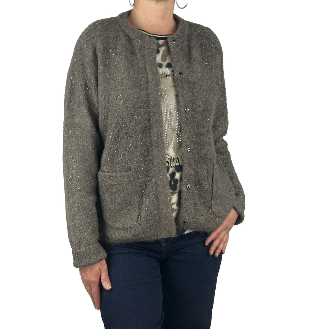 Strickjacke mit Lurex. Mode von Betty Barclay. Seidel Moden Onlineshop