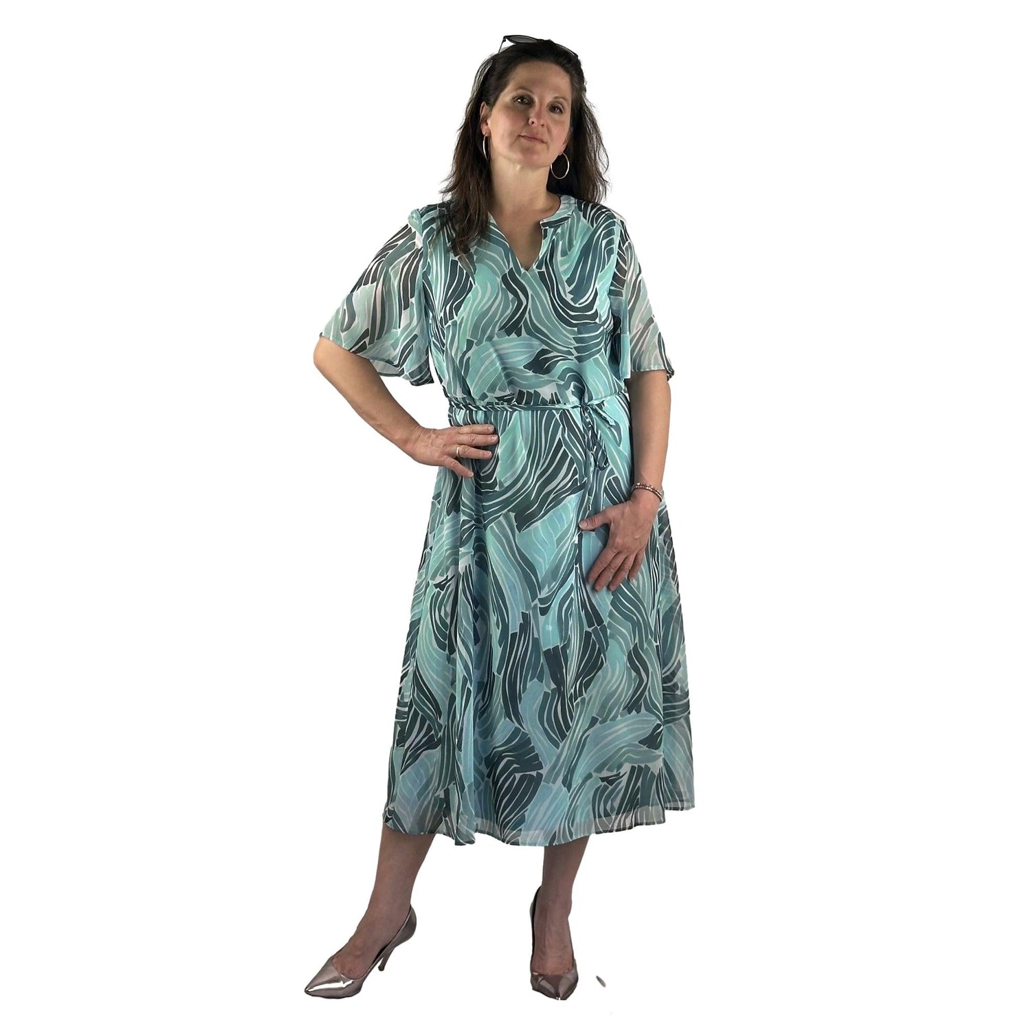 Kleid mit V-Ausschnitt. Mode von Betty &amp; Co. Seidel Moden Onlineshop