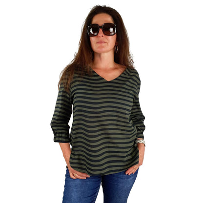Schluse mit V-Ausschnitt. Mode von Betty &amp; Co. Seidel Moden Onlineshop