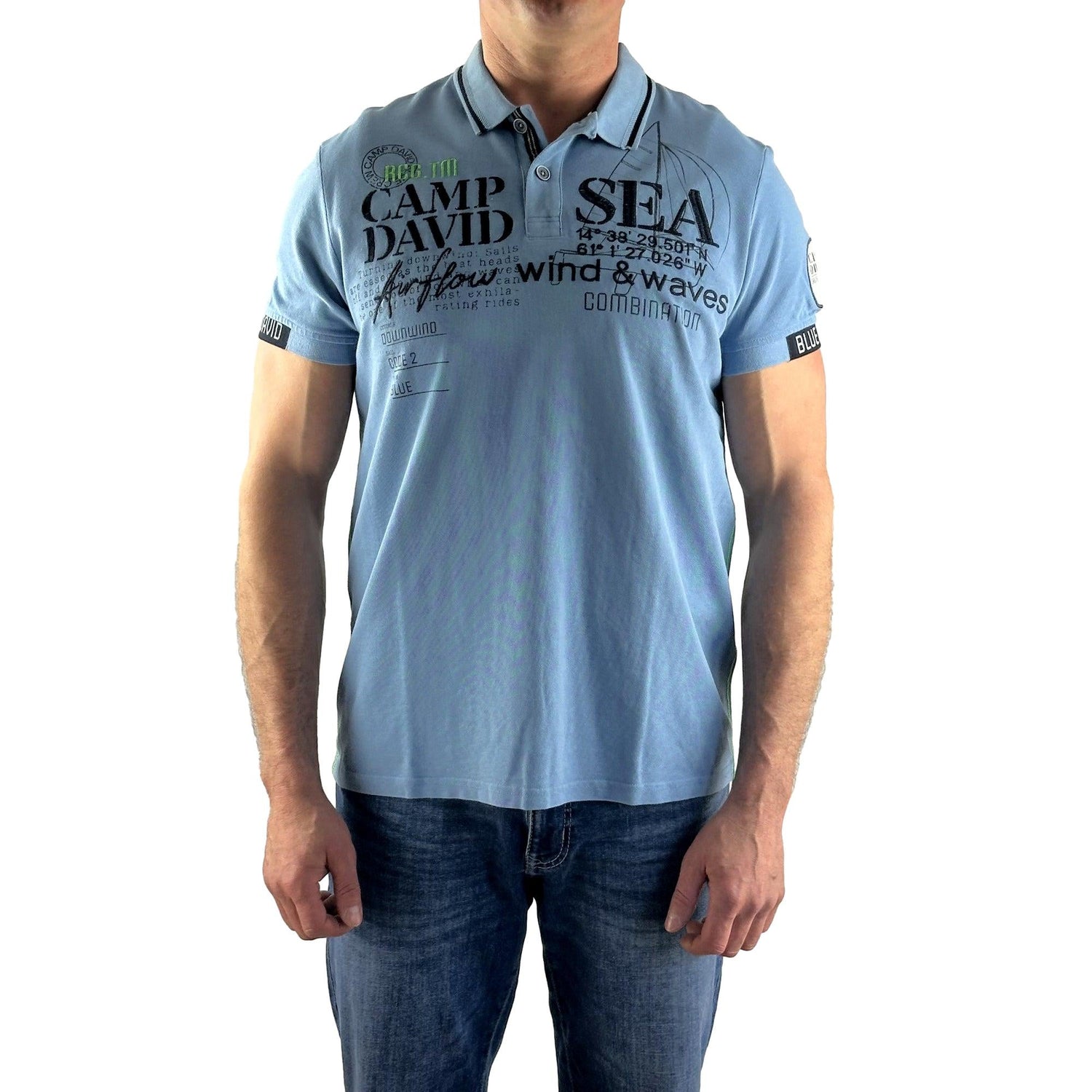 Polo mit Knöpfen. Mode von Camp David. Seidel Moden Onlineshop