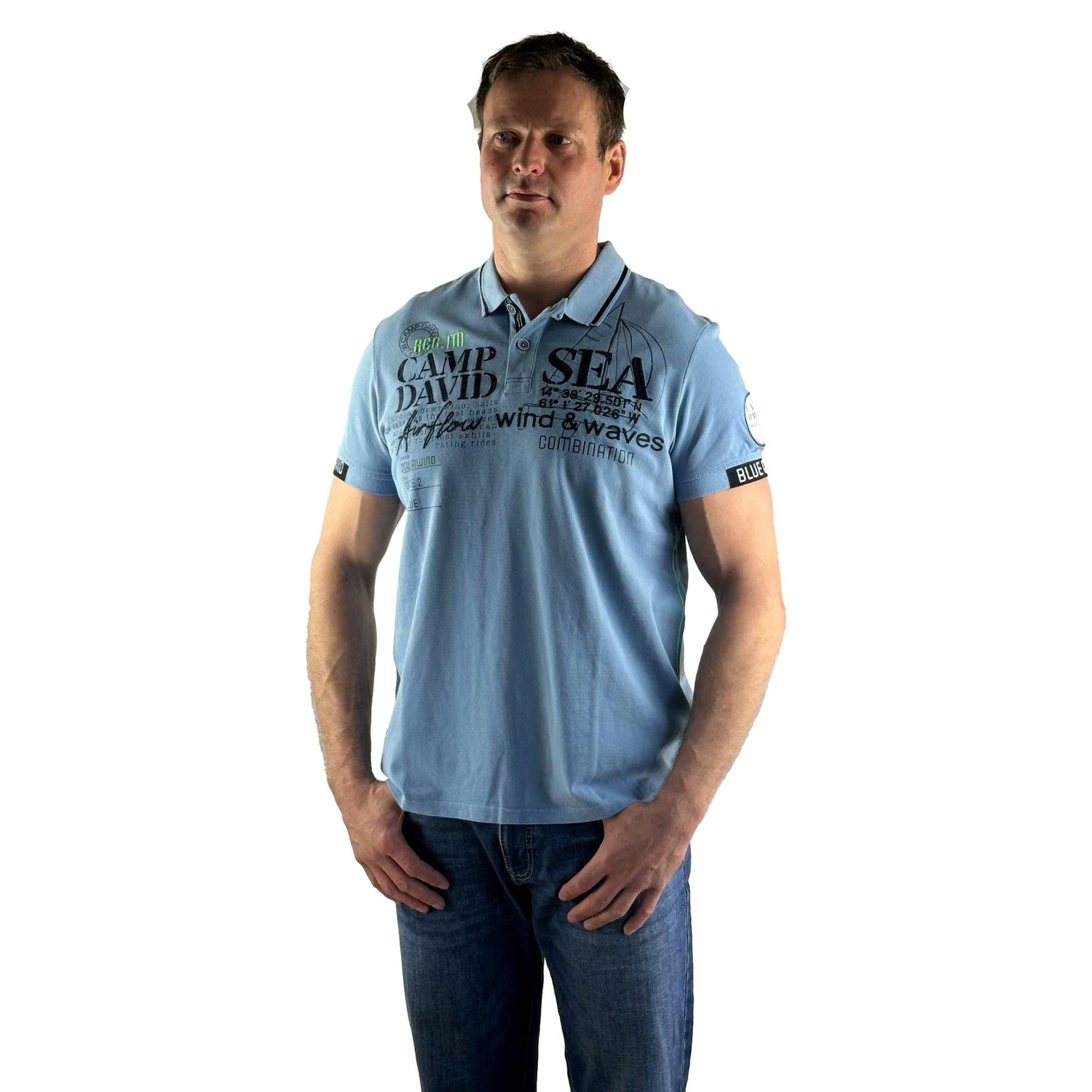 Polo mit Knöpfen. Mode von Camp David. Seidel Moden Onlineshop