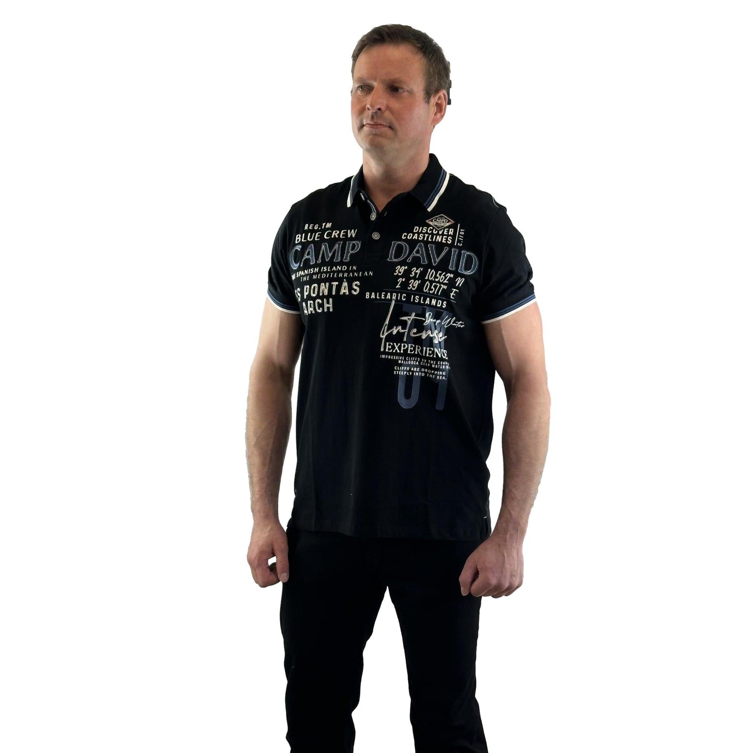Polo mit Schrift. Mode von Camp David. Seidel Moden Onlineshop