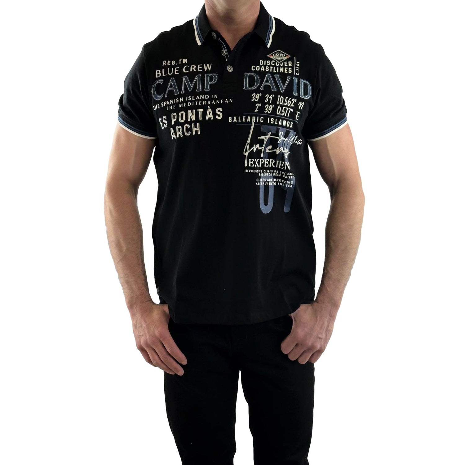 Polo mit Schrift. Mode von Camp David. Seidel Moden Onlineshop