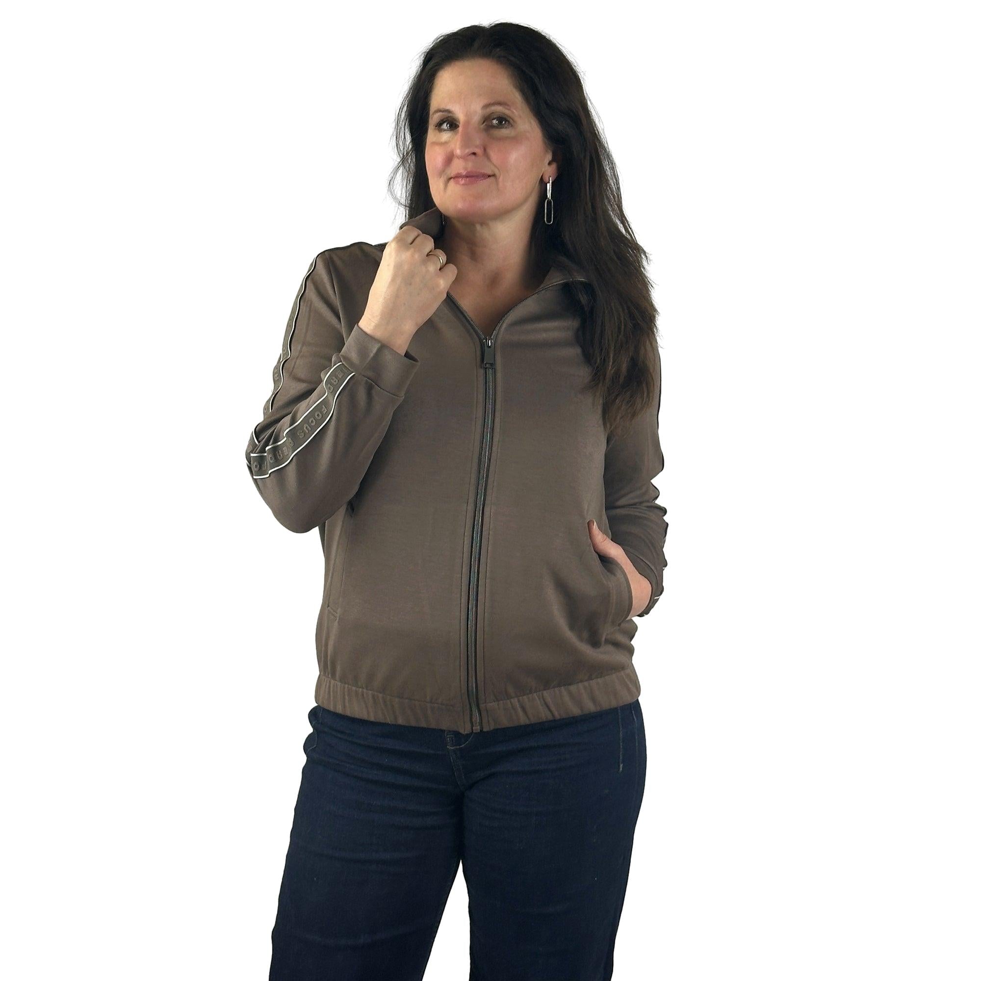 Sweatjacke mit Gummizug. Mode von Cecil. Seidel Moden Onlineshop