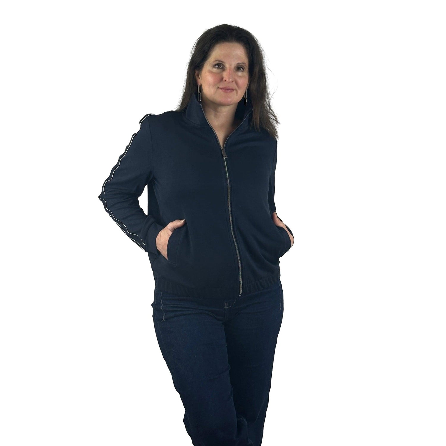 Sweatjacke mit Gummizug - Mode von Cecil