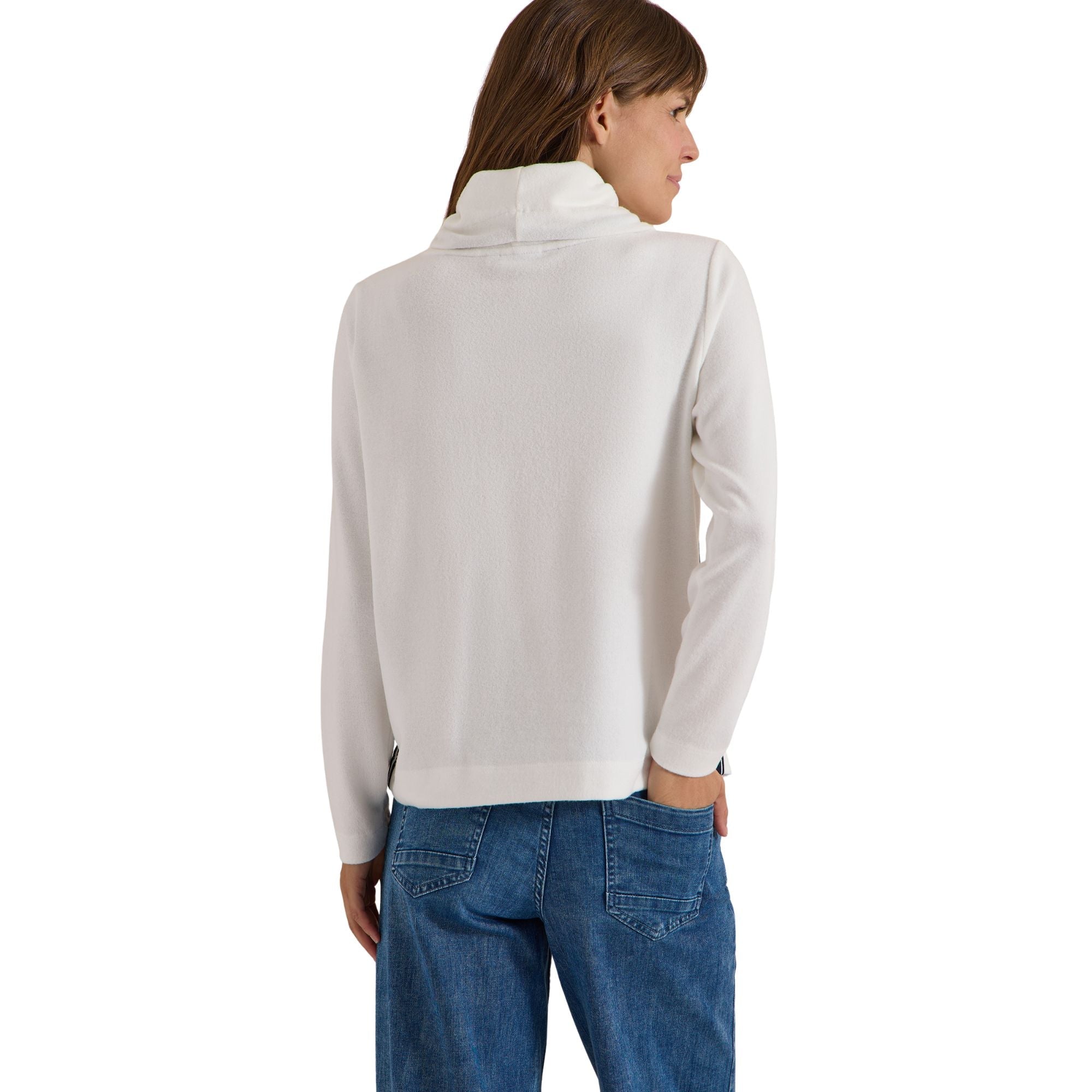 Sweatshirt mit halsfernem Rolli - Mode von Cecil