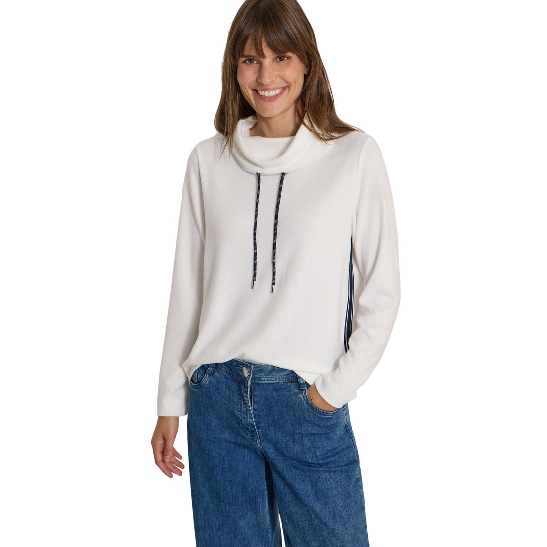 Sweatshirt mit halsfernem Rolli - Mode von Cecil