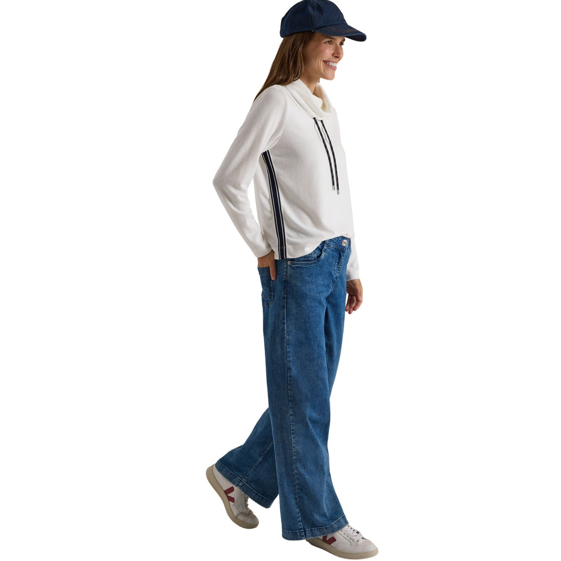 Sweatshirt mit halsfernem Rolli - Mode von Cecil