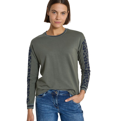 Sweatshirt mit Leoärmeln - Mode von Cecil