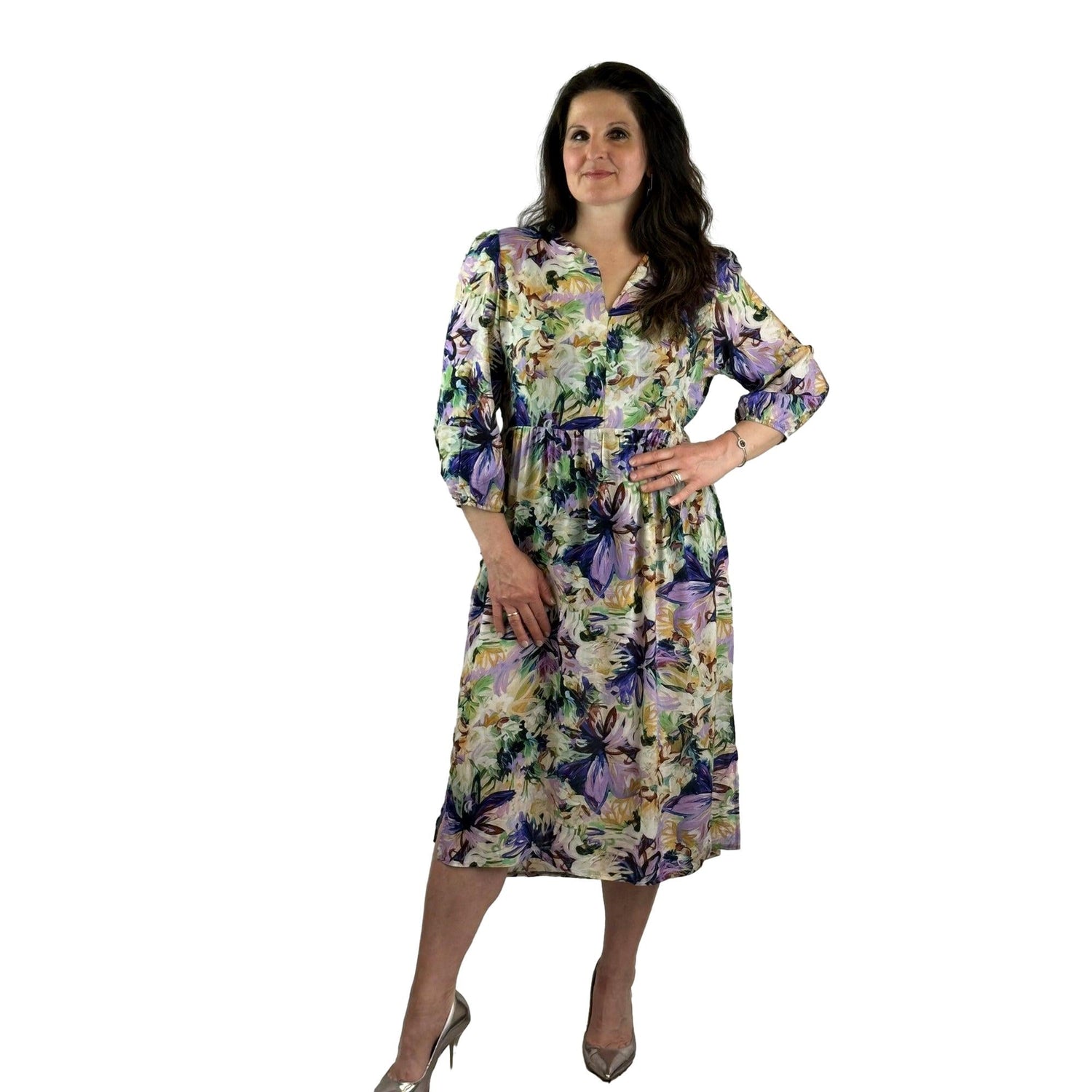 Kleid mit floralem Print. Mode von Hajo. Seidel Moden Onlineshop