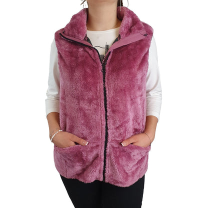 Fleeceweste mit großen Kragen. Mode von Hajo. Seidel Moden Onlineshop