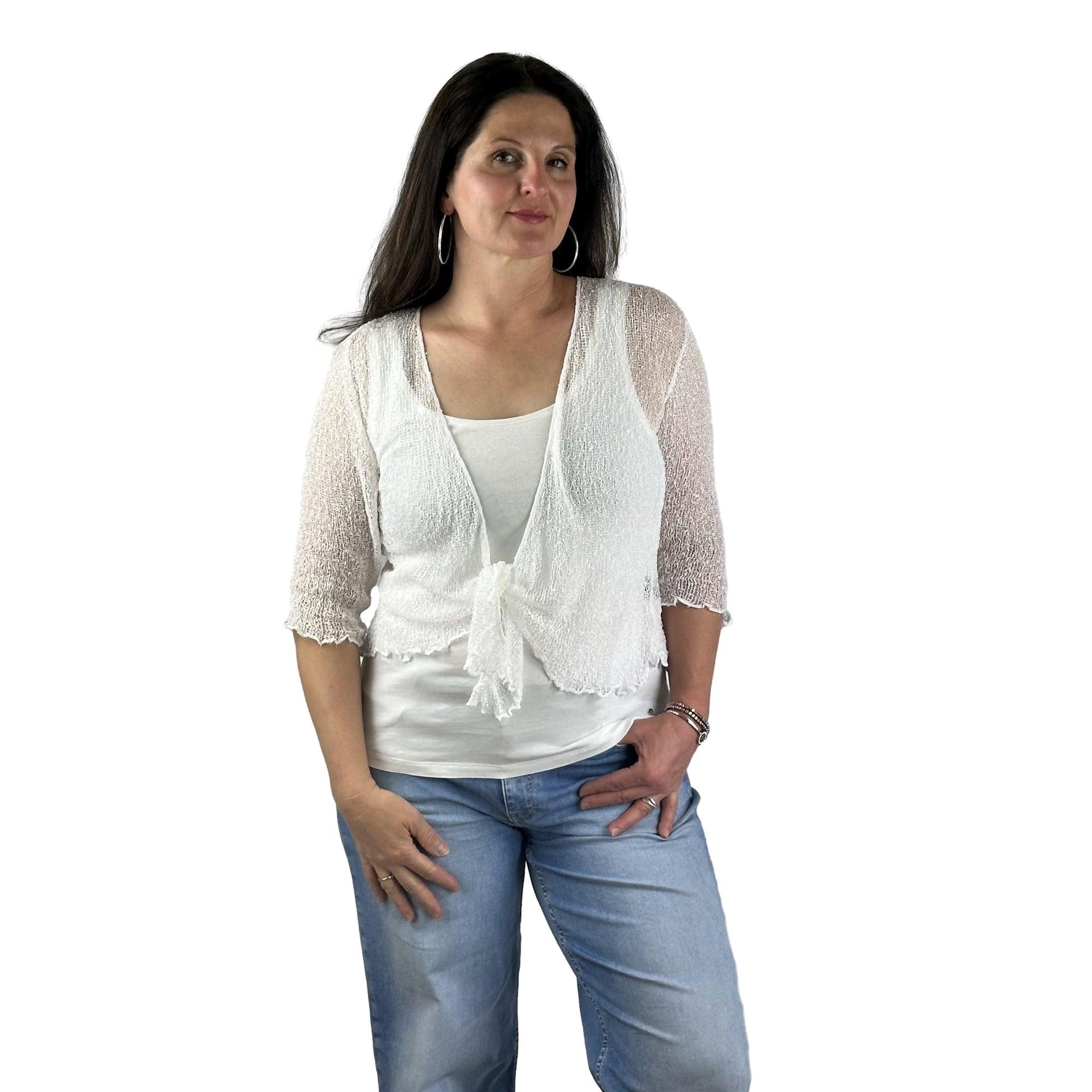 ikat Bolero mit gekanteltem Saum – Seidel Moden Damenmode für