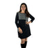 Kleid mit Tasche und Lederoptik-Details. Mode von Kalisson. Seidel Moden Onlineshop