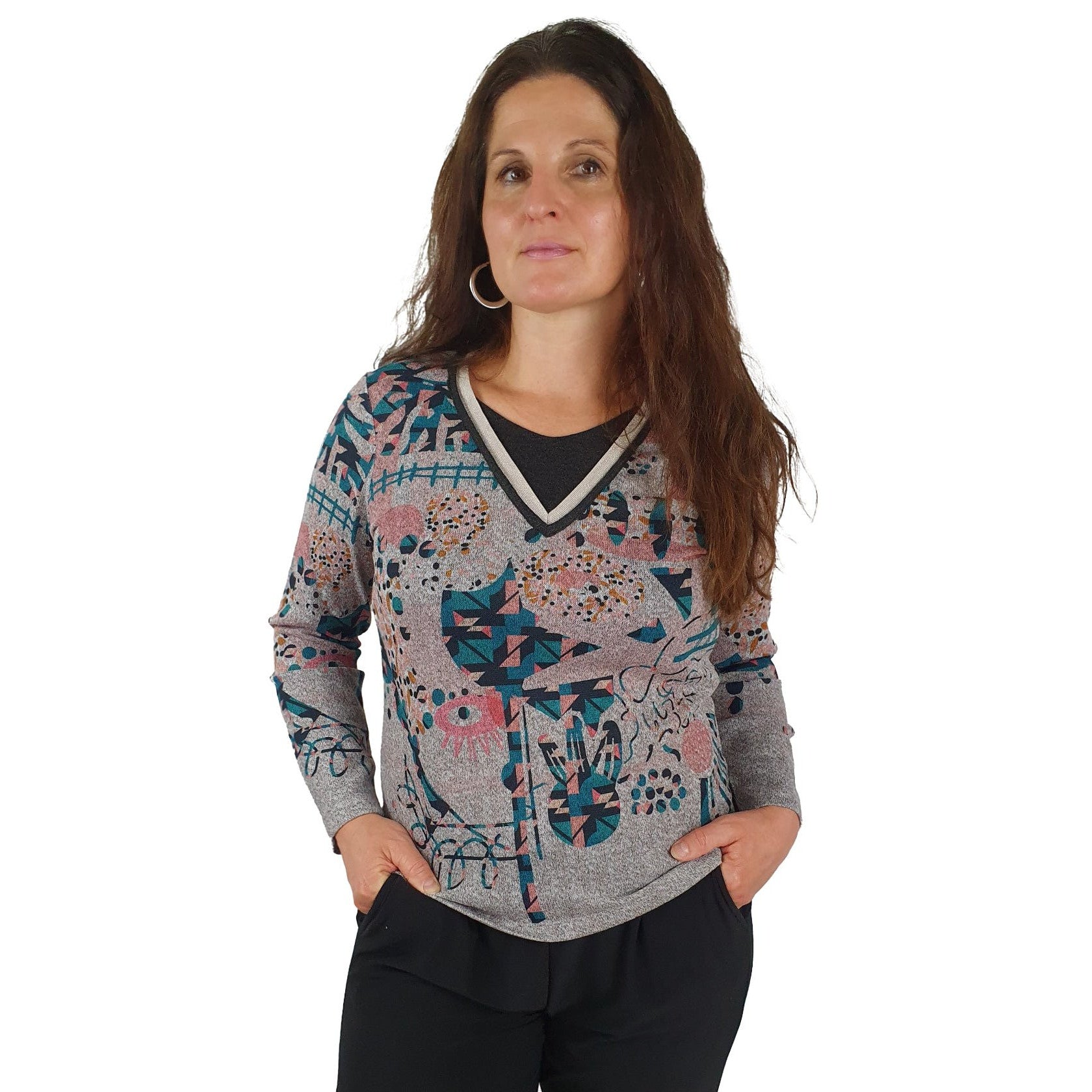 Shirt mit Allover-Print. Mode von Kalisson. Seidel Moden Onlineshop