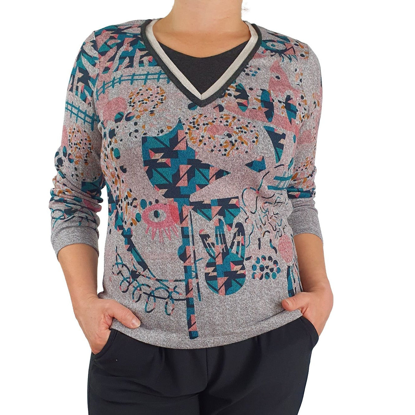 Shirt mit Allover-Print. Mode von Kalisson. Seidel Moden Onlineshop