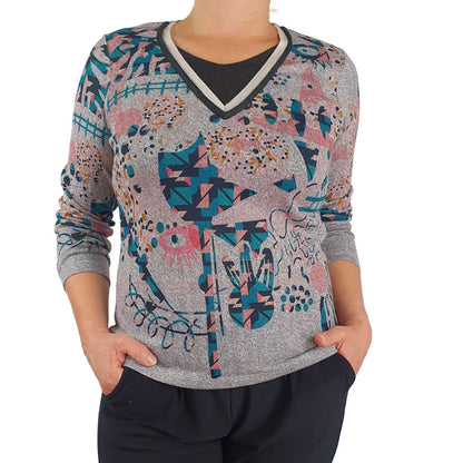 Shirt mit Allover-Print. Mode von Kalisson. Seidel Moden Onlineshop