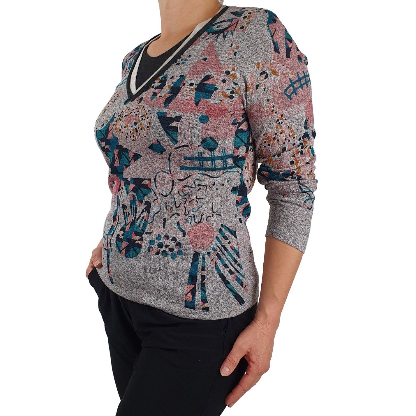 Shirt mit Allover-Print. Mode von Kalisson. Seidel Moden Onlineshop