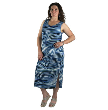 Kleid lang und geschlitzt. Mode von Seidel. Seidel Moden Onlineshop