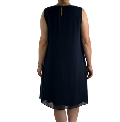 Kleid mit Chiffonüberwurf. Mode von Betty &amp; Co. Seidel Moden Onlineshop