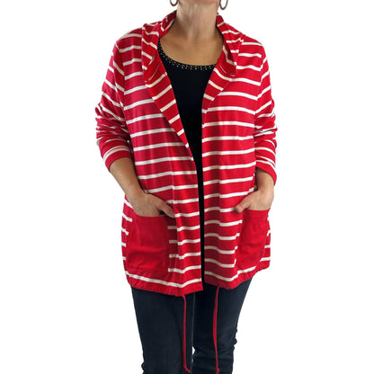 Sweatjacke mit Streifen. Mode von Marble. Seidel Moden Onlineshop