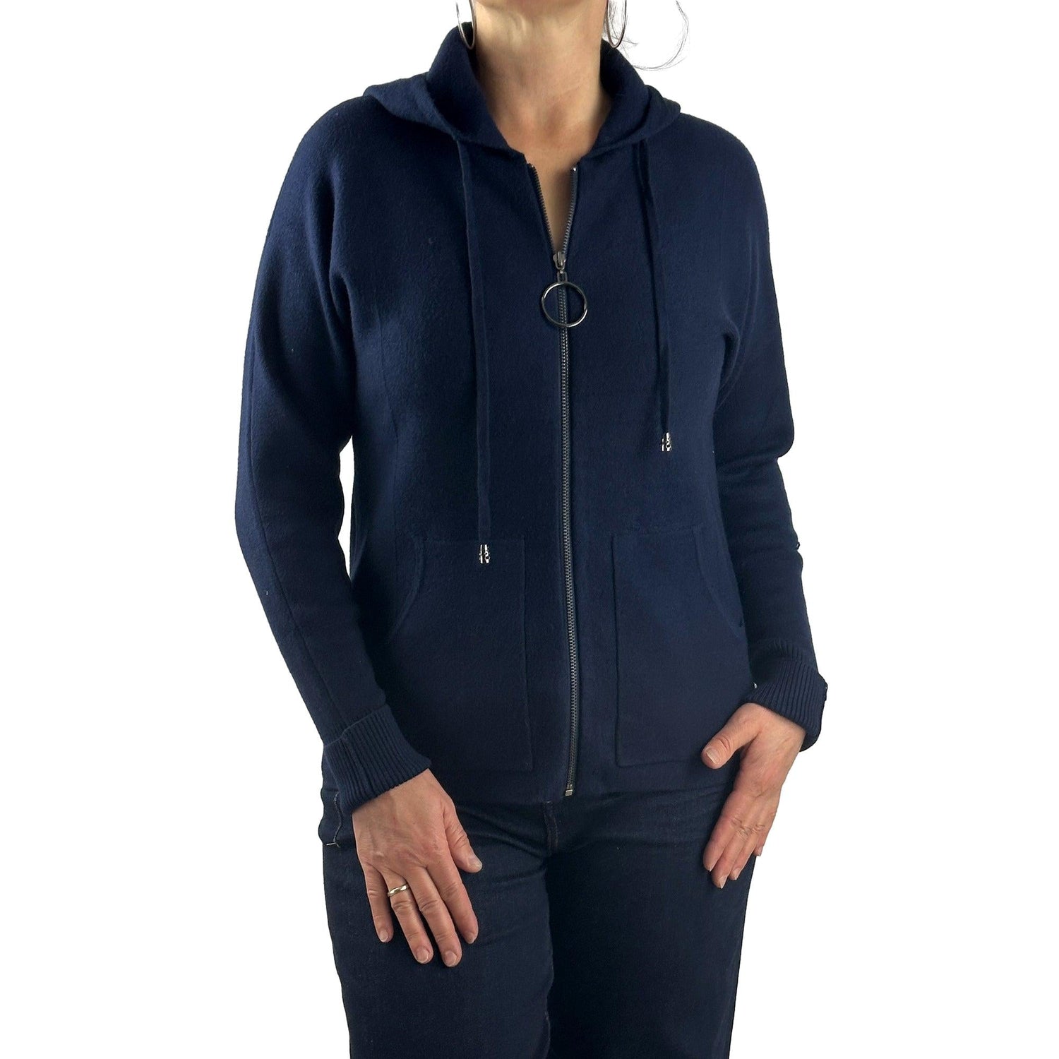 Strickjacke mit Kapuze. Mode von Marinello. Seidel Moden Onlineshop