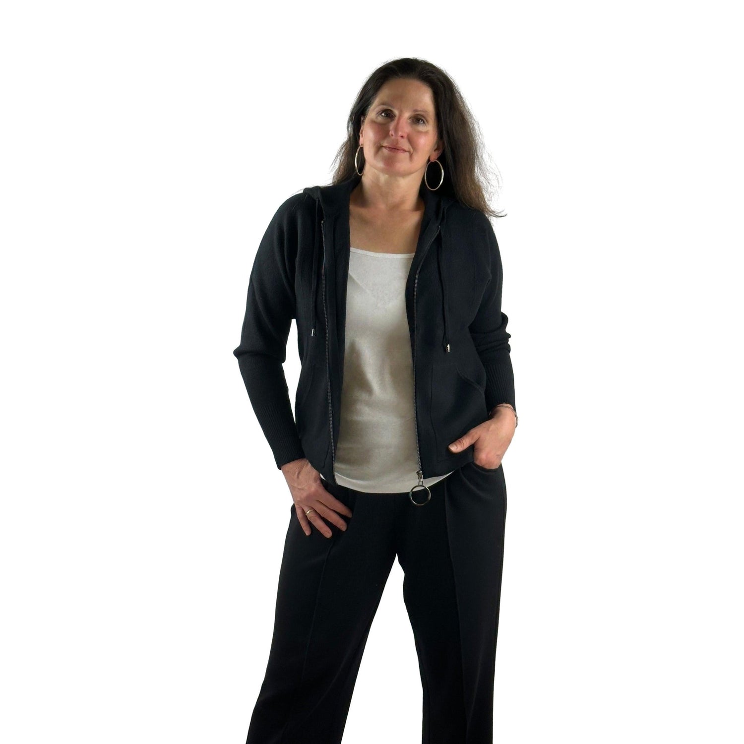 Strickjacke mit Kapuze. Mode von Marinello. Seidel Moden Onlineshop