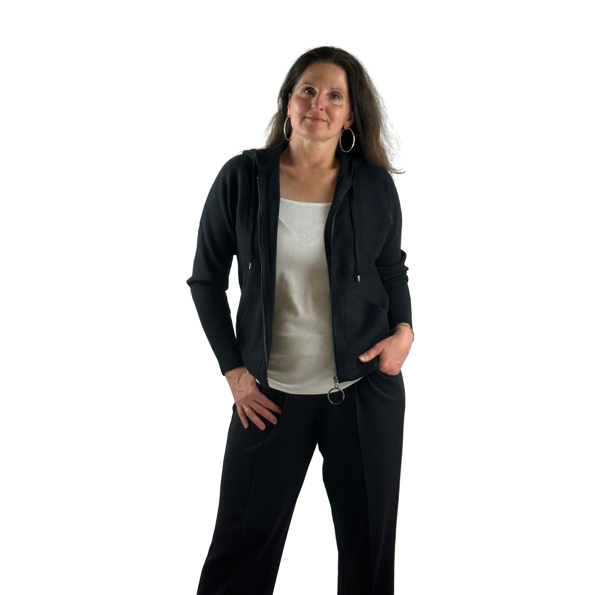 Strickjacke mit Kapuze. Mode von Marinello. Seidel Moden Onlineshop