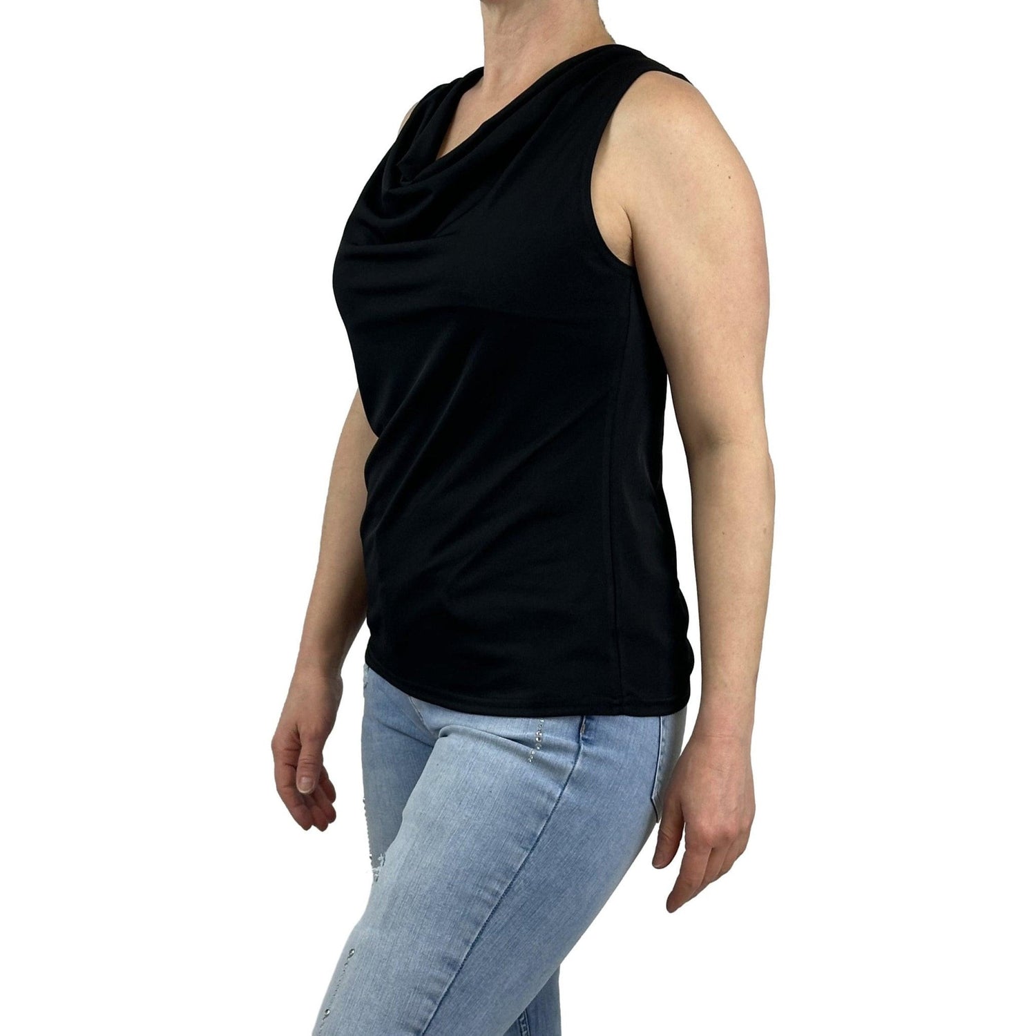 Top mit Wasserfall-Ausschnitt. Mode von Marinello. Seidel Moden Onlineshop