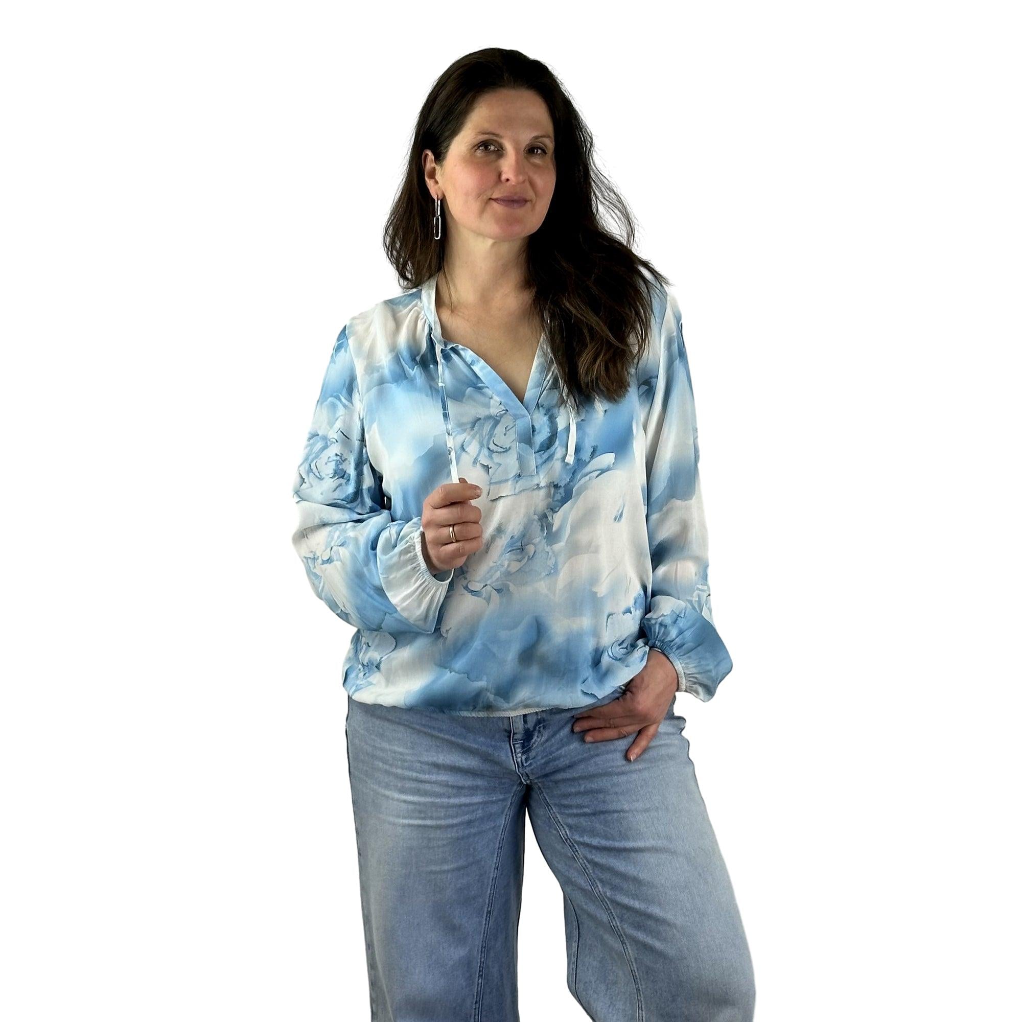 Bluse mit V-Ausschnitt. Mode von Monari. Seidel Moden Onlineshop