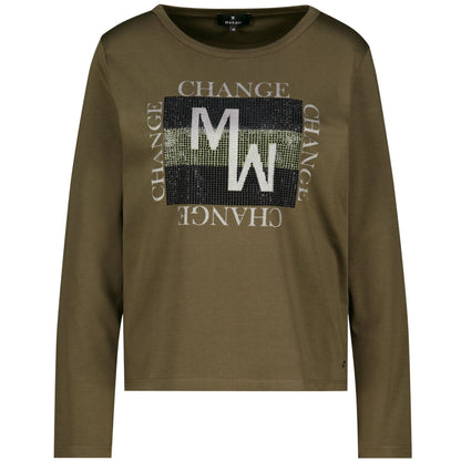 Langarmshirt mit Schmuckdetails - Mode von Monari