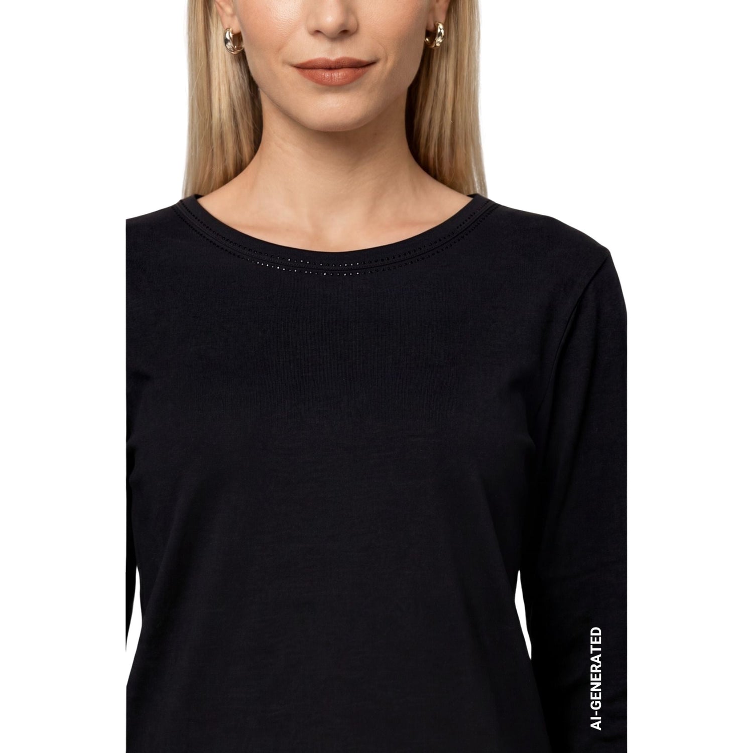 Langarmshirt mit Strassdetails - Mode von Monari