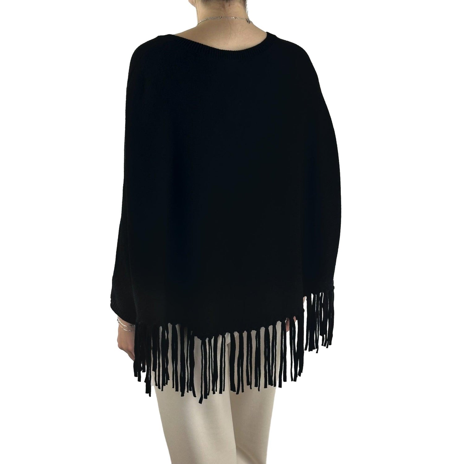 Poncho mit Fransen. Mode von Monari. Seidel Moden Onlineshop