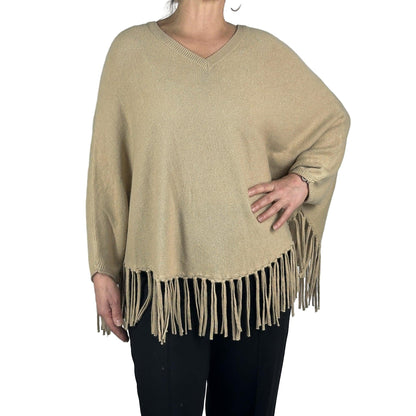 Poncho mit Fransen. Mode von Monari. Seidel Moden Onlineshop