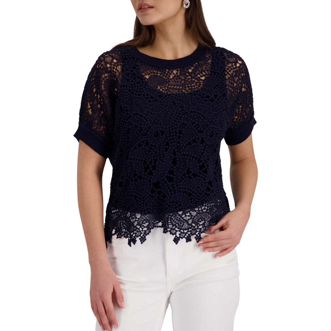 Pullover mit Spitzenmuster - Mode von Monari