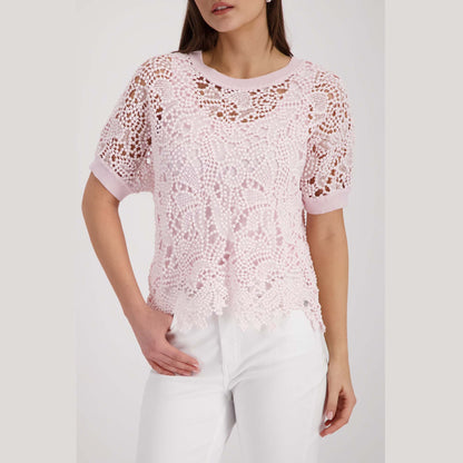 Pullover mit Spitzenmuster - Mode von Monari