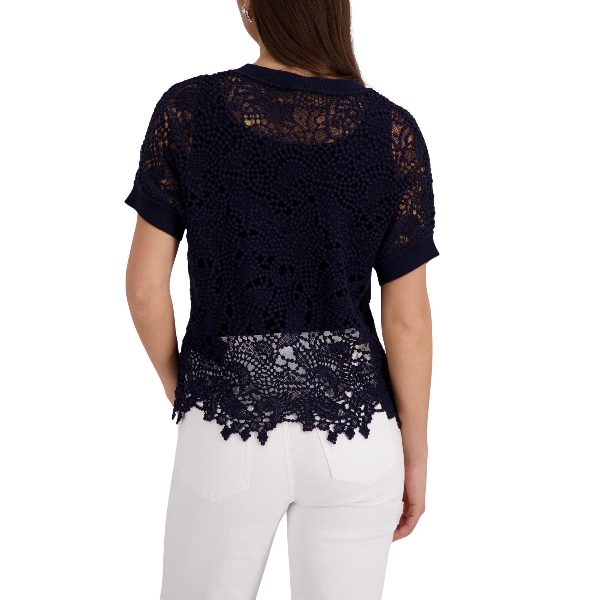 Pullover mit Spitzenmuster - Mode von Monari