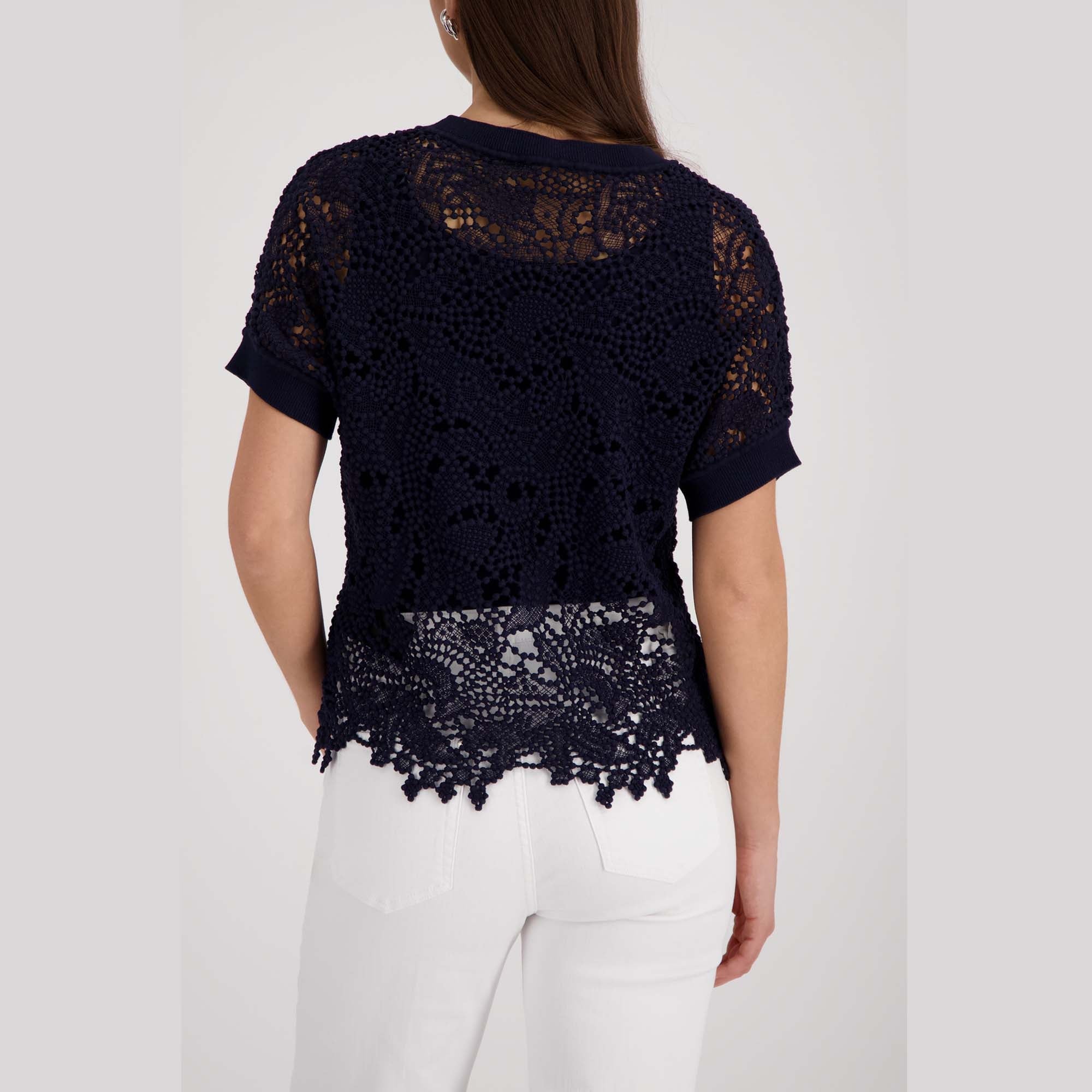 Pullover mit Spitzenmuster - Mode von Monari