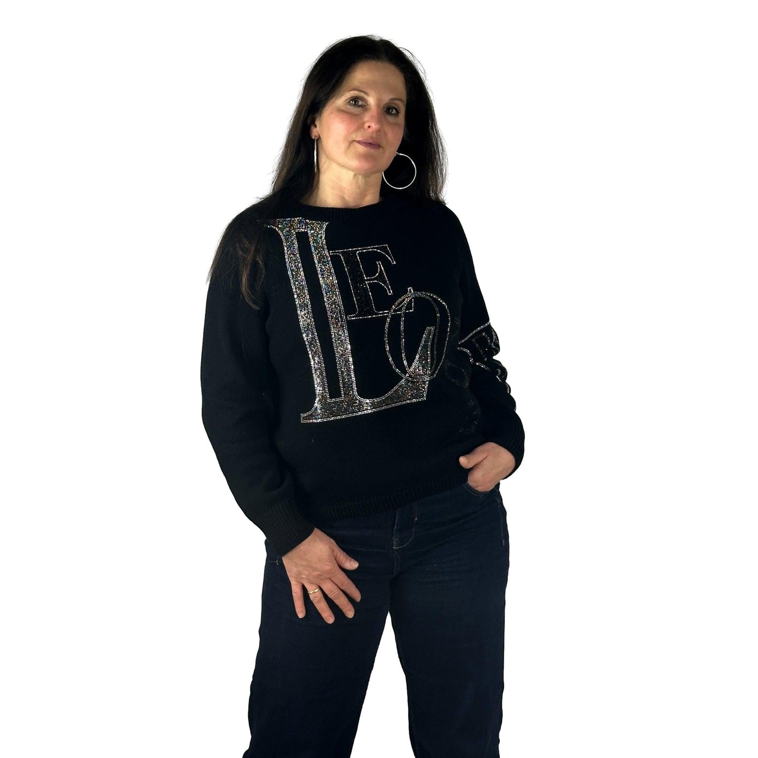 Pullover mit Strass. Mode von Monari. Seidel Moden Onlineshop