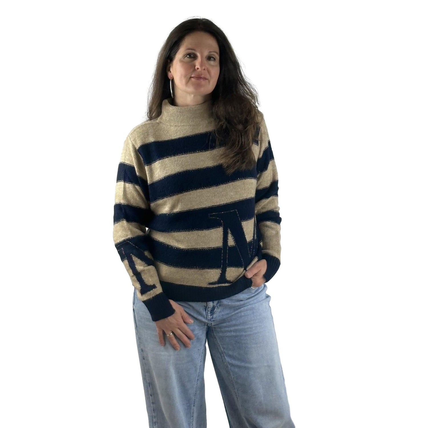Pullover mit Streifen. Mode von Monari. Seidel Moden Onlineshop