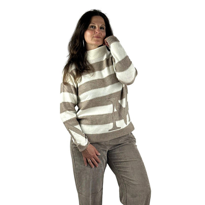 Pullover mit Streifen. Mode von Monari. Seidel Moden Onlineshop