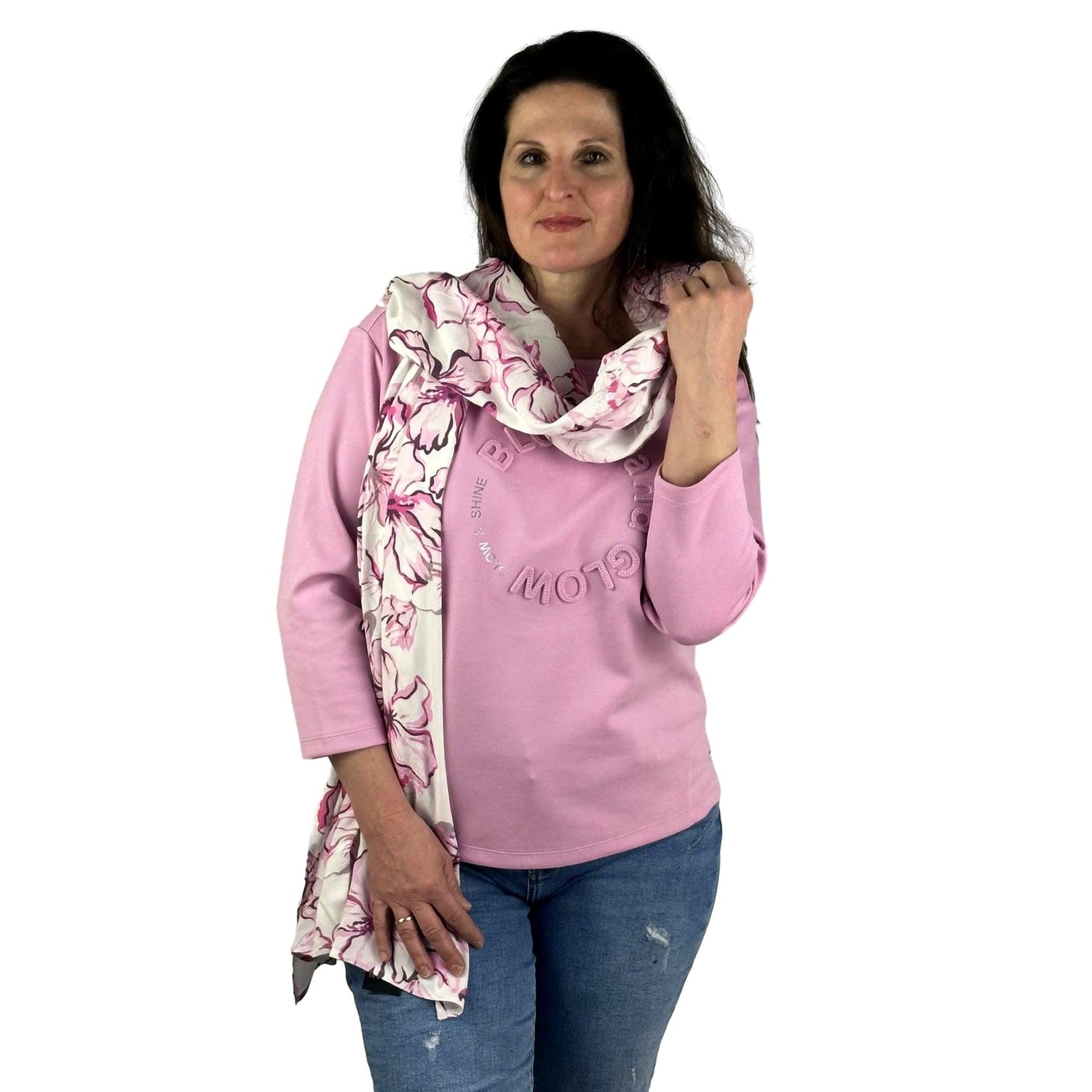 Schal mit Blumendruck. Mode von Monari. Seidel Moden Onlineshop