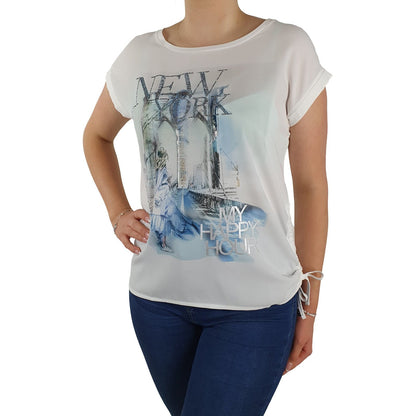 Schluse mit seitlicher Raffung. Mode von Monari. Seidel Moden Onlineshop