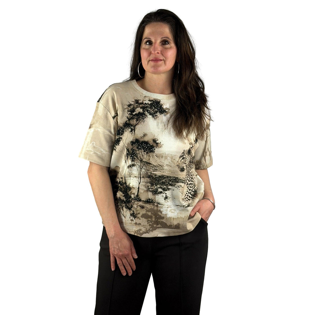 Shirt mit Allover - Print - Mode von Monari
