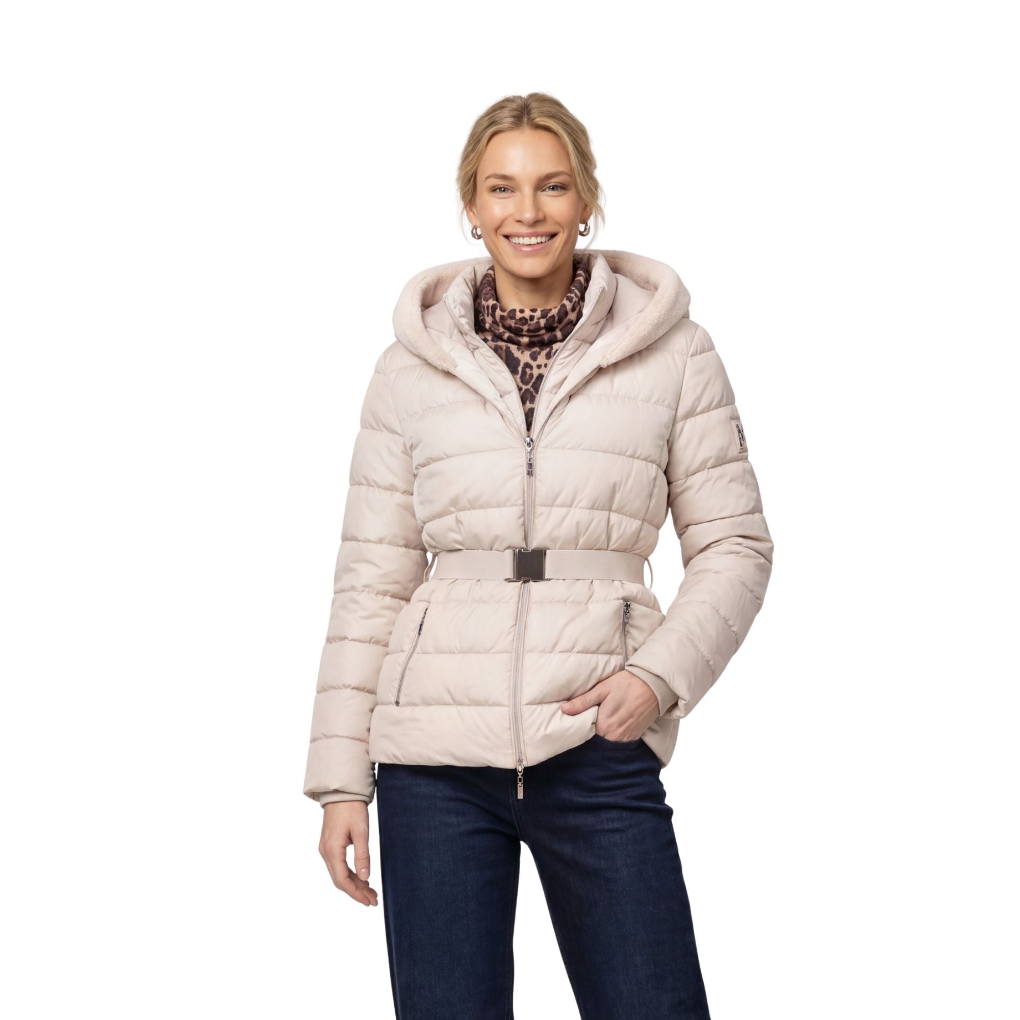 Steppjacke mit Taillengürtel - Mode von Monari