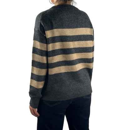 Streifenpullover mit Strass. Mode von Monari. Seidel Moden Onlineshop