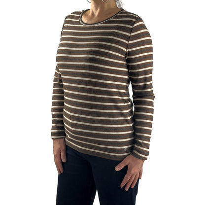 Streifenshirt mit Lurex. Mode von Monari. Seidel Moden Onlineshop