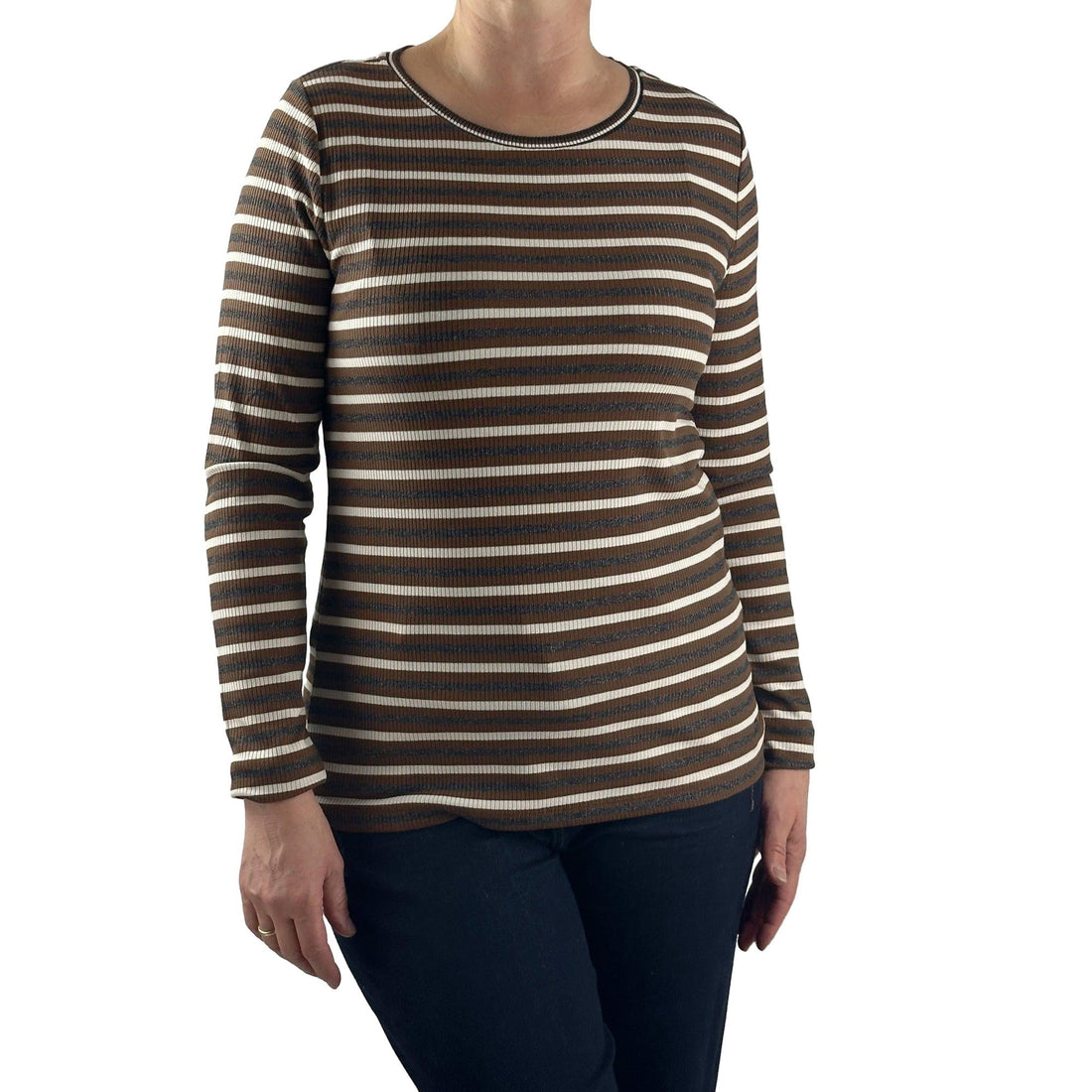 Streifenshirt mit Lurex. Mode von Monari. Seidel Moden Onlineshop