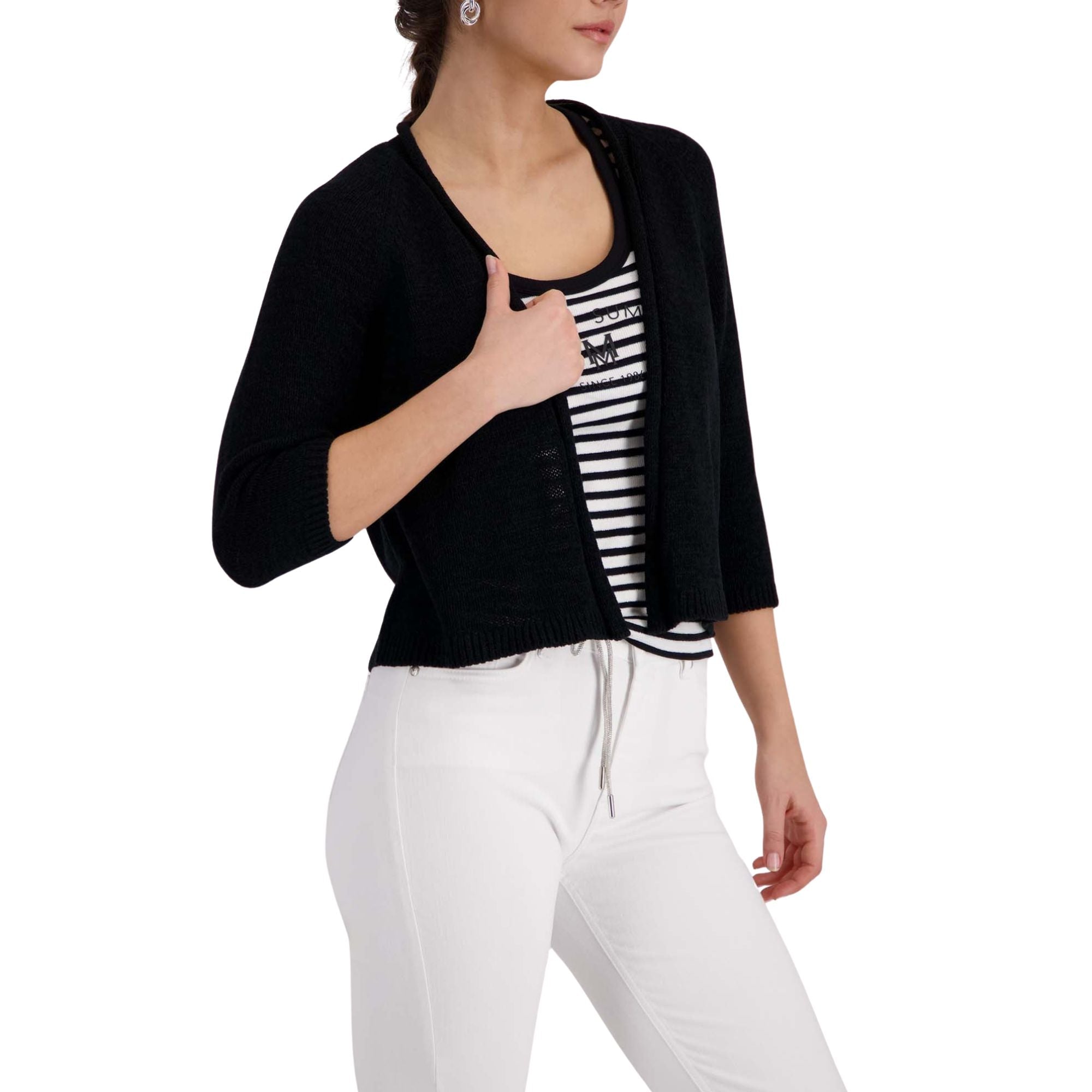 Strickjacke mit 3/4 Ärmeln - Mode von Monari