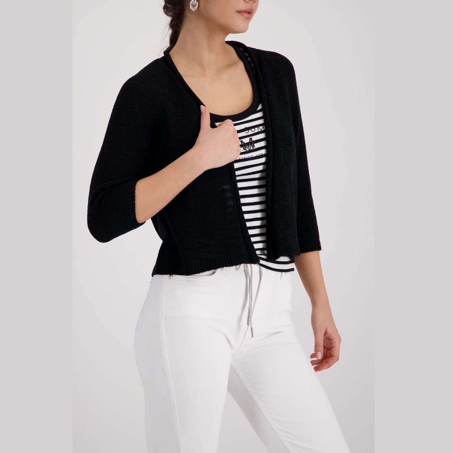 Strickjacke mit 3/4 Ärmeln - Mode von Monari